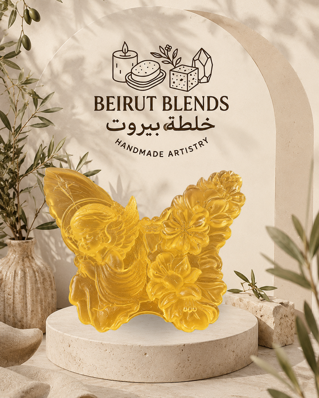 Floral Butterfly Angel Soap