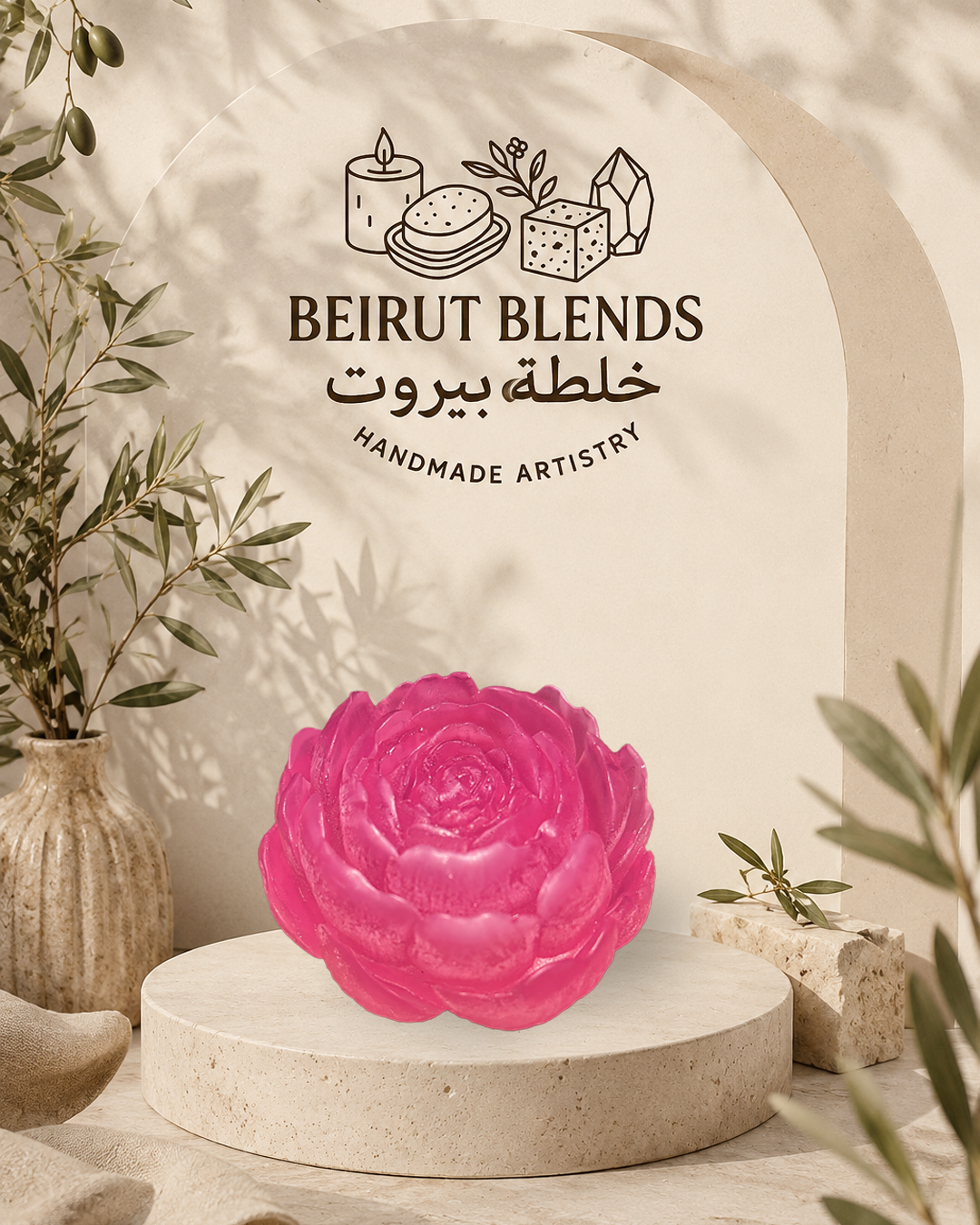 Garden Rose Flower Soap