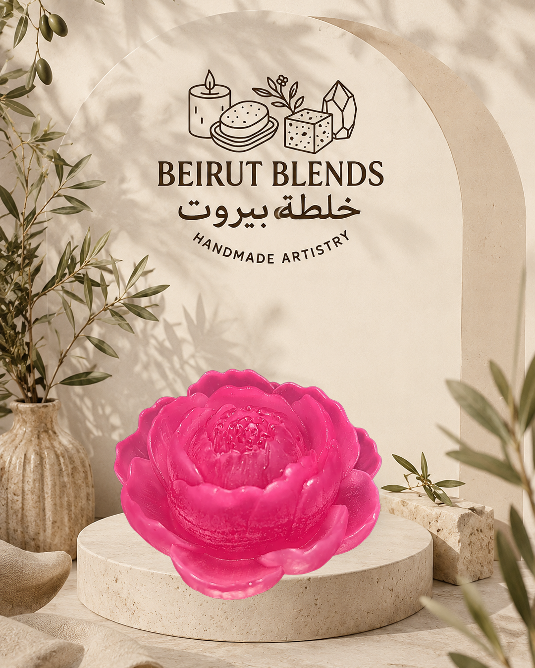 Layered Peony Flower Soap