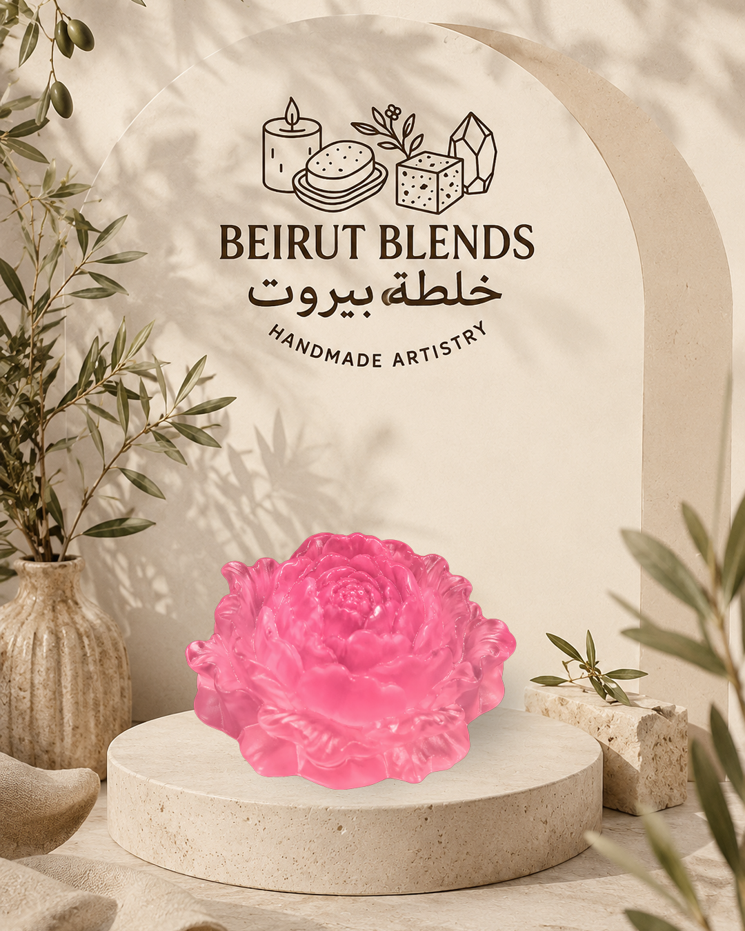 Mini Peony Flower Soap