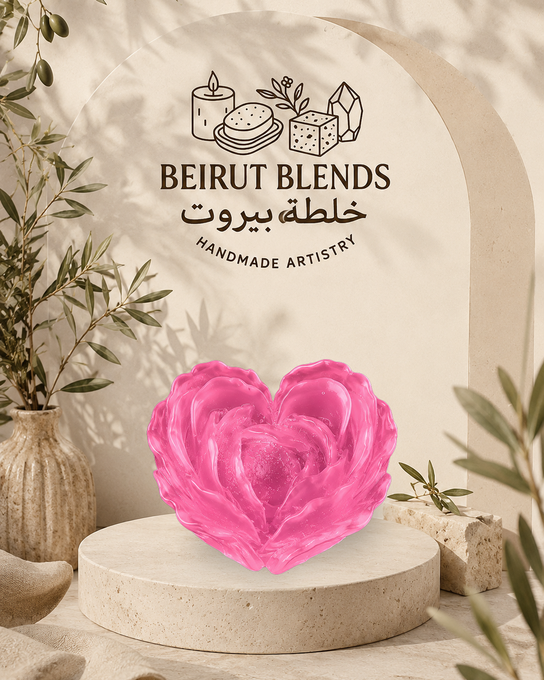 Heart Flower Small Soap