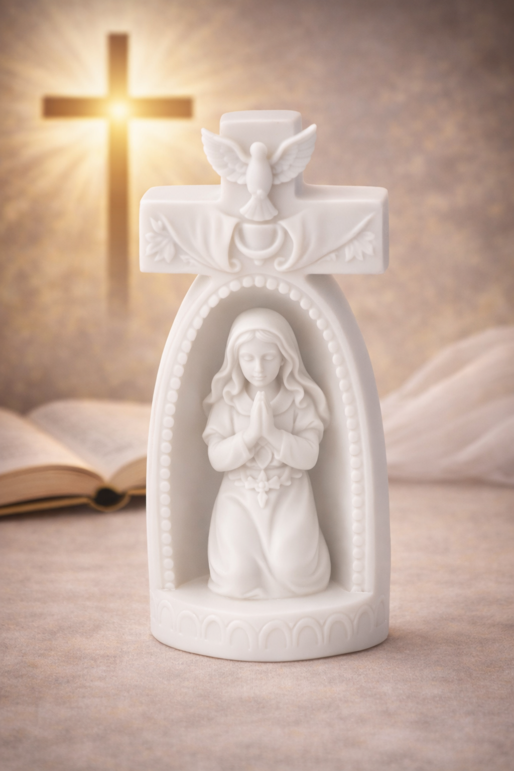 Cross of Grace – Praying Girl Sculpture
