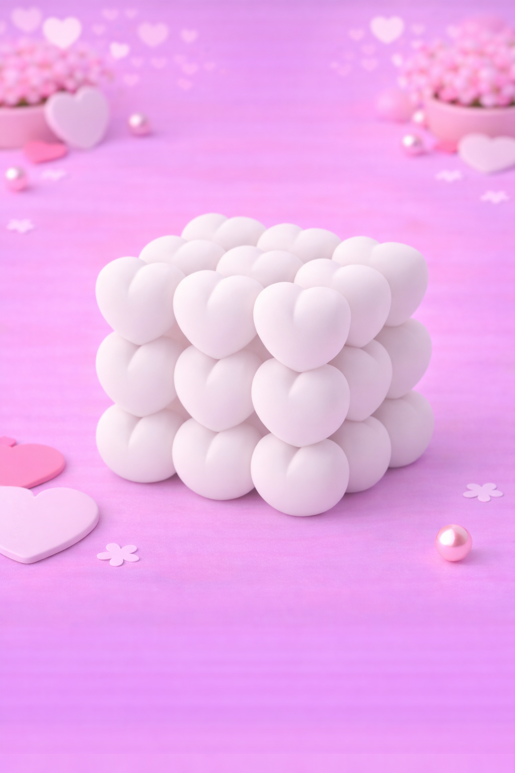Heart Bubble Cube