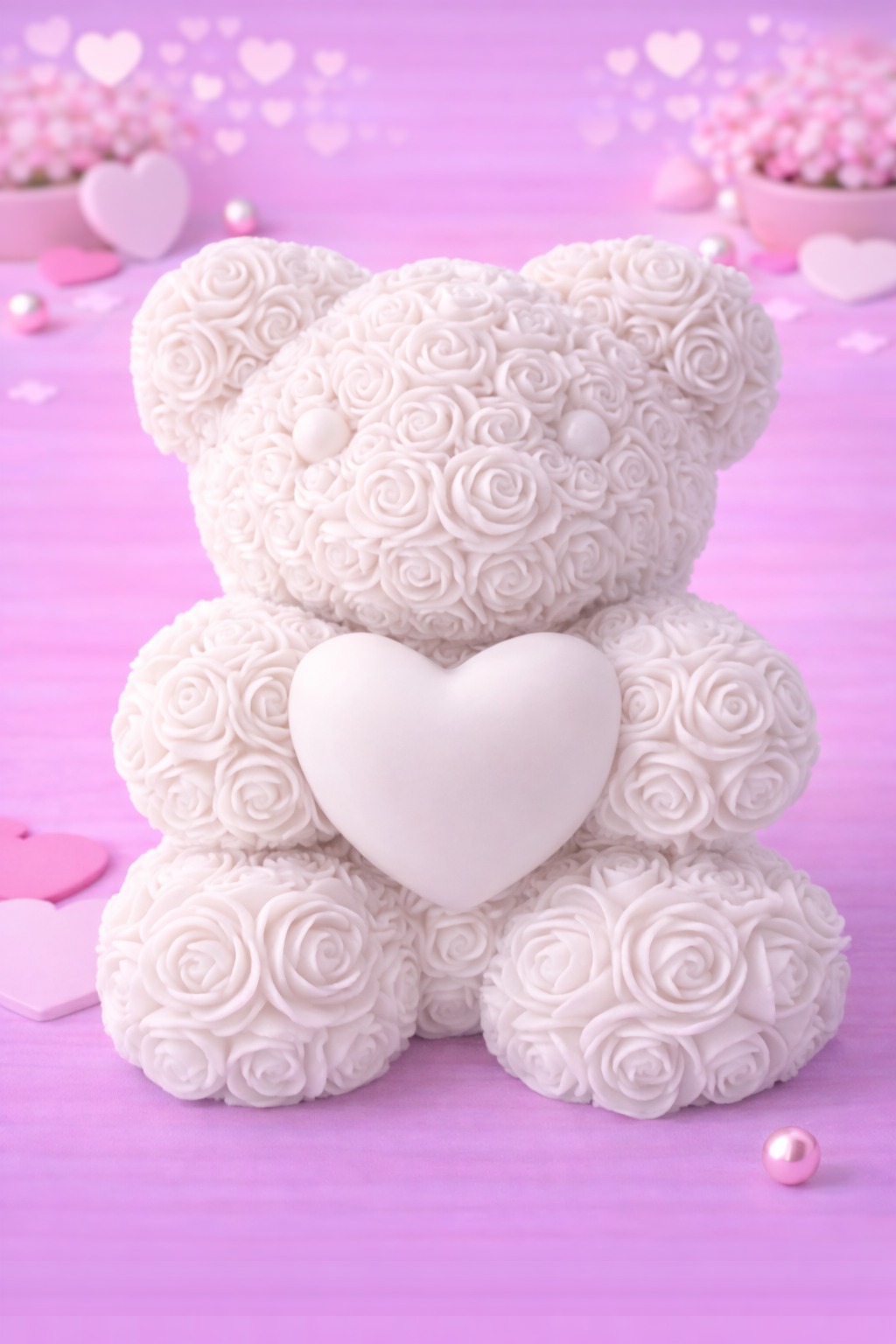 Large Floral Bear – A Heart Full of Roses