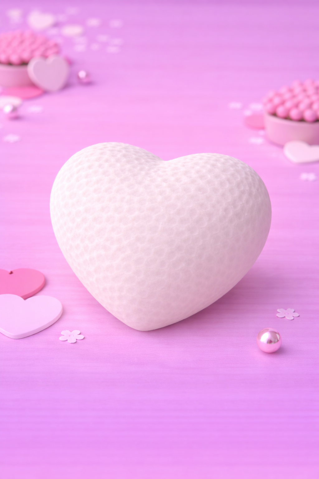 Medium Patterned Heart – Honey Touch